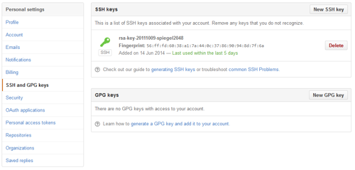 OpenPGP Key in GitHub (1)