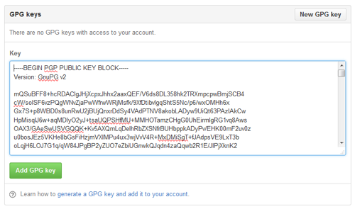 OpenPGP Key in GitHub (2)