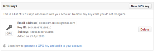 OpenPGP Key in GitHub (3)