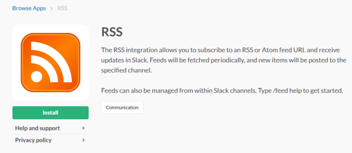 Slack RSS integration 1