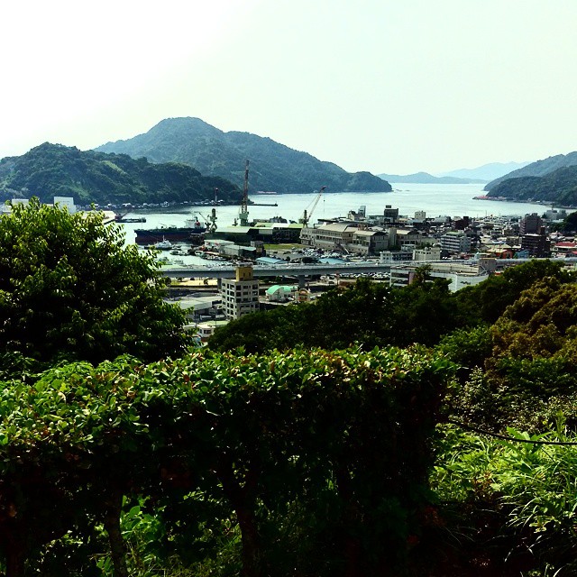 宇和島城から城下を眺む