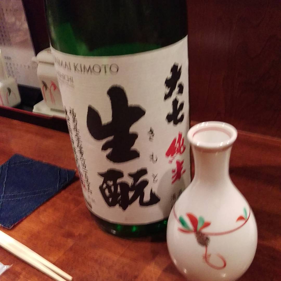 福島 大七 純米生酛。なんとこれ、燗酒で飲むとごっつ美味い。