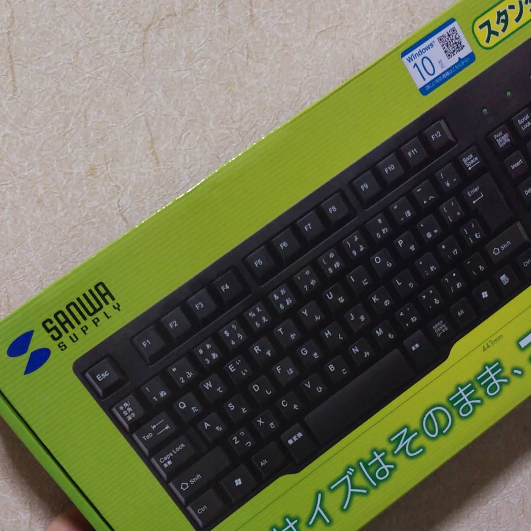 自宅機のキーボードがヘタれて我慢の限界に達したので買い替えた。ドスパラで790円。